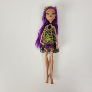 Monster High Doll Clawdeen‎ Generation 1 Skull Shores Wolf Swimsuit Dress Purple